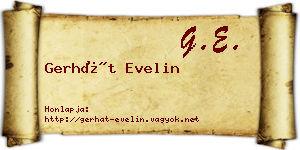Gerhát Evelin névjegykártya